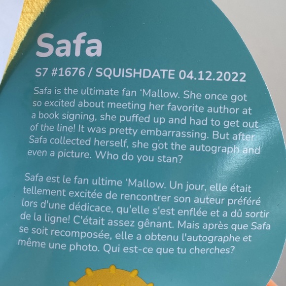 NWT 7” Safa the Yellow Puffer Fish Squishmallow - Picture 4 of 5